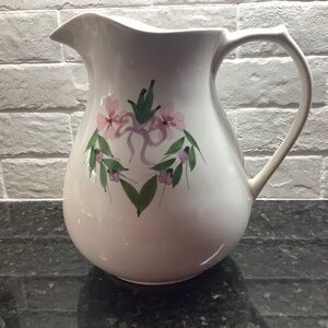 Vintage Clay Design Floral Pitcher